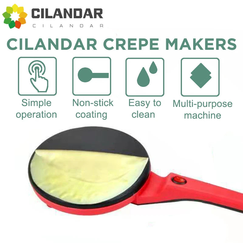 NEW 2026 Electric Crepe Maker Pizza Pancake Machine Non-Stick Griddle Baking Pan Cake Machine Kitchen Appliance Cooking Tool