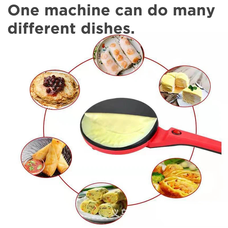 NEW 2026 Electric Crepe Maker Pizza Pancake Machine Non-Stick Griddle Baking Pan Cake Machine Kitchen Appliance Cooking Tool