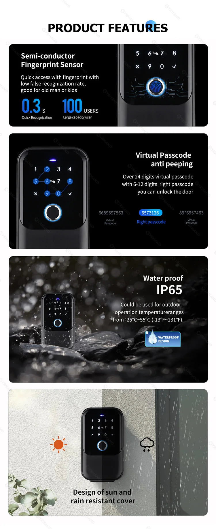 Smartkey Lock Box Home Key Wireless Smart-lock Box Electronic Key Box App Digital Code Bluetooth Key Safe Padlock for Host