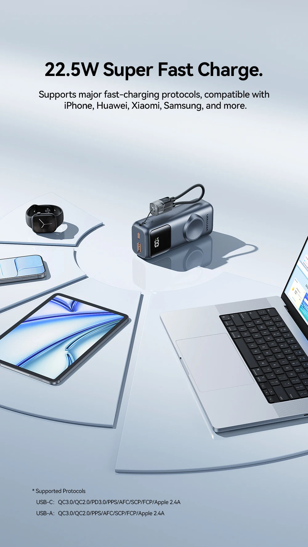 10000mAh Mini Power Bank 22.5W Fast Charging