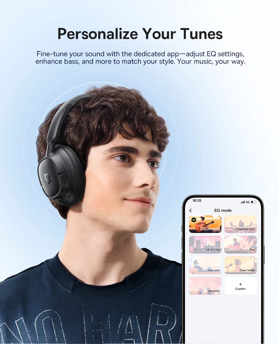 Wireless Headphones Bluetooth 6.0 Noise Canceling