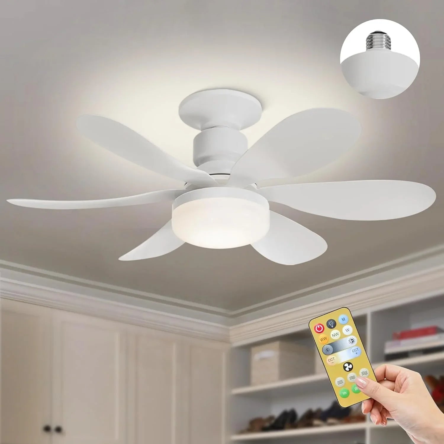 Ceiling Fan Lighting Dimmable Light Color MODE