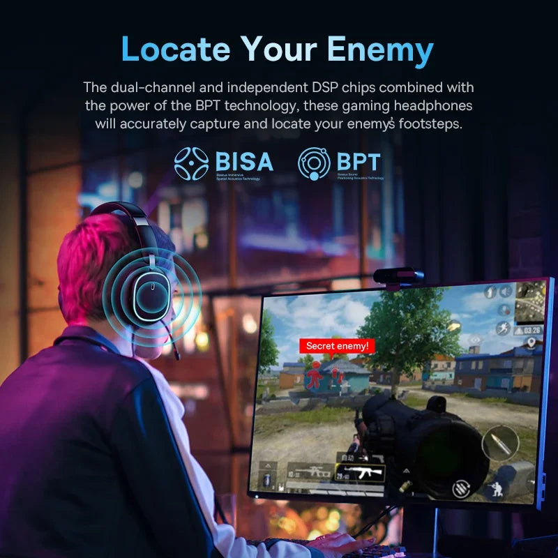 Gaming Wireless Headphone with Mic Over-Ear