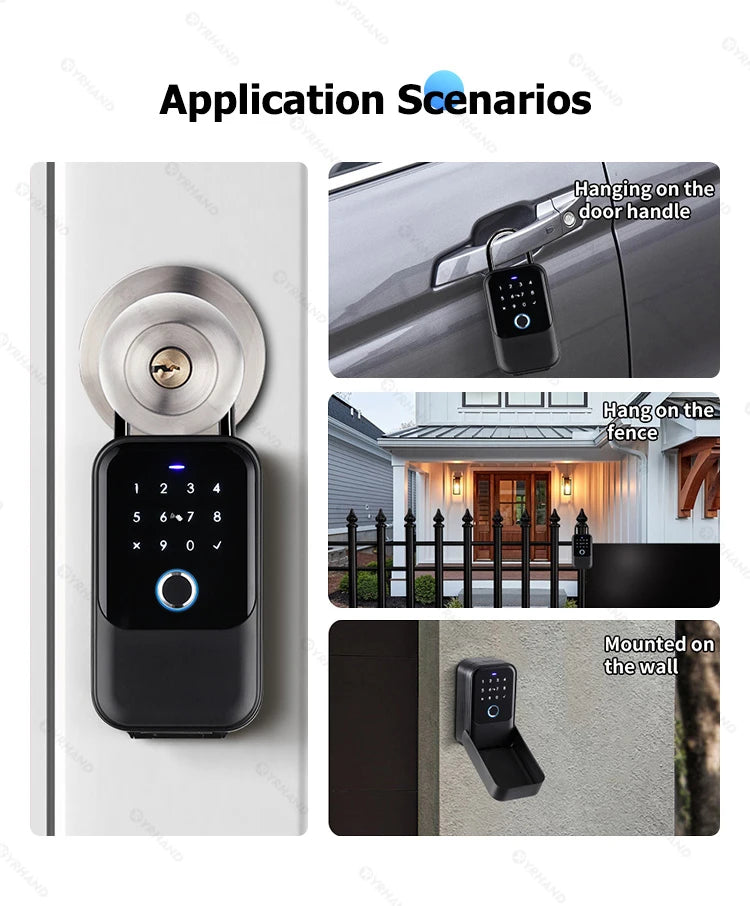 Smartkey Lock Box Home Key Wireless Smart-lock Box Electronic Key Box App Digital Code Bluetooth Key Safe Padlock for Host