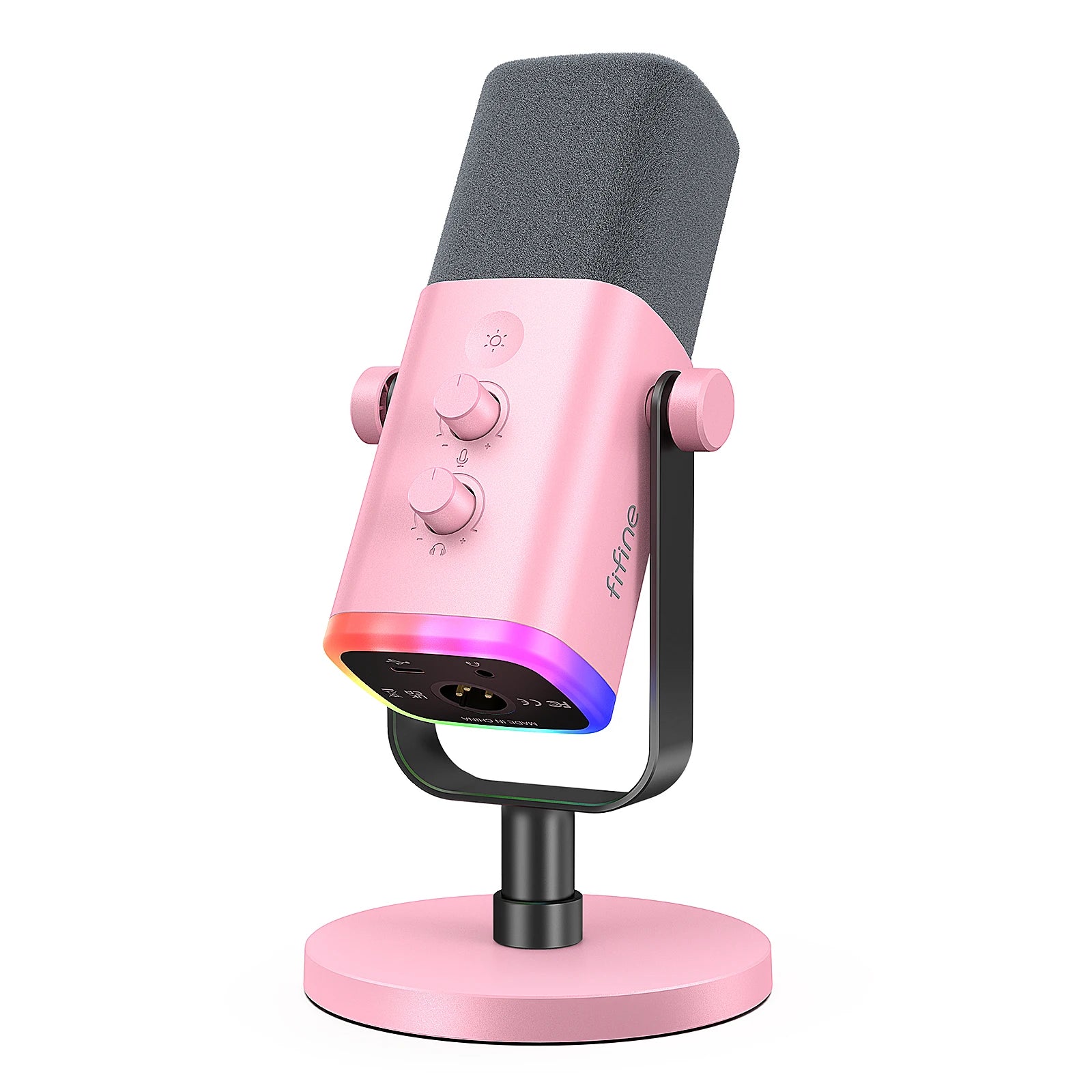 Dynamic Microphone with RGB Control/Headphone jack/Mute,MIC for PC Gaming Recording Streaming