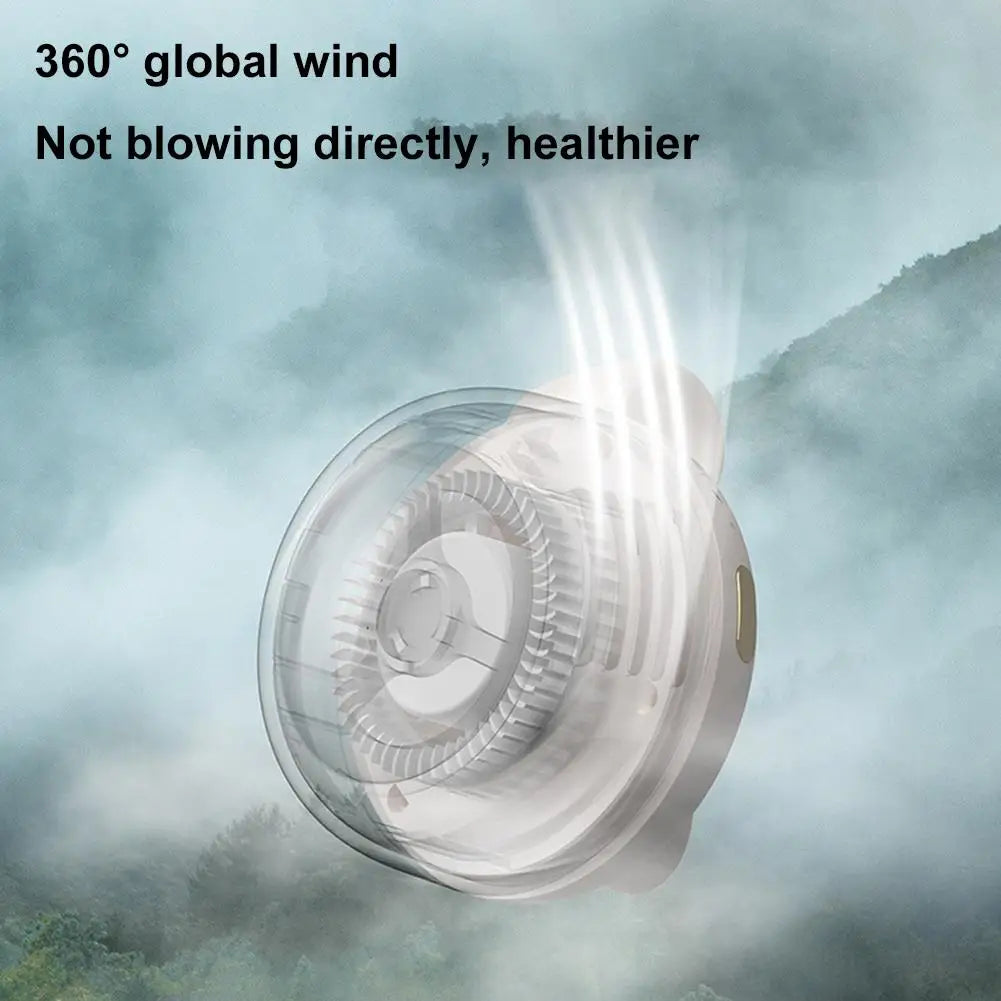 Portable Silent Mini Bladeless Electric Fan,Small fan Clip on Shirt Waist Mini Bladeless Fan Adjustable 3-Speed For Outdoor NEW