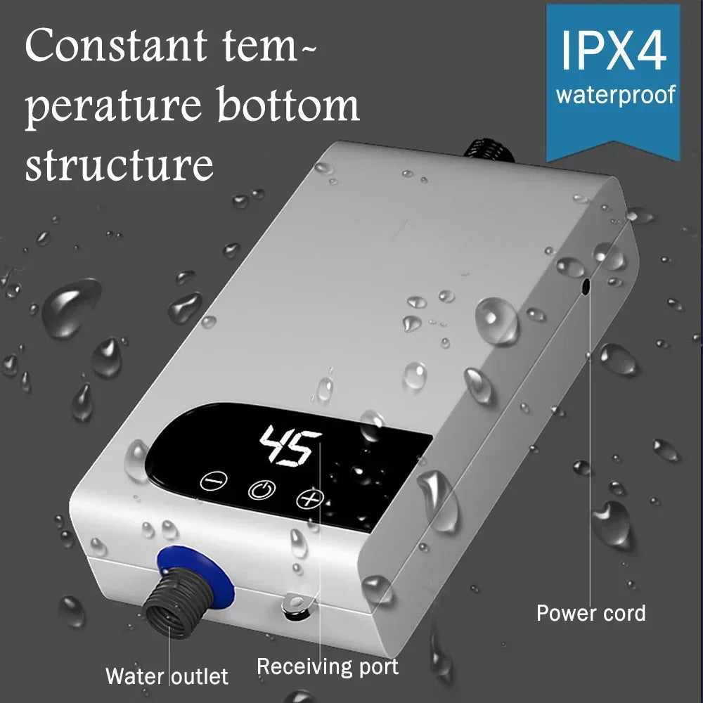 INSTANT Water Heater Portable Electric Heaters for Bathroom Hot Water Shower and Home Kitchen Heating