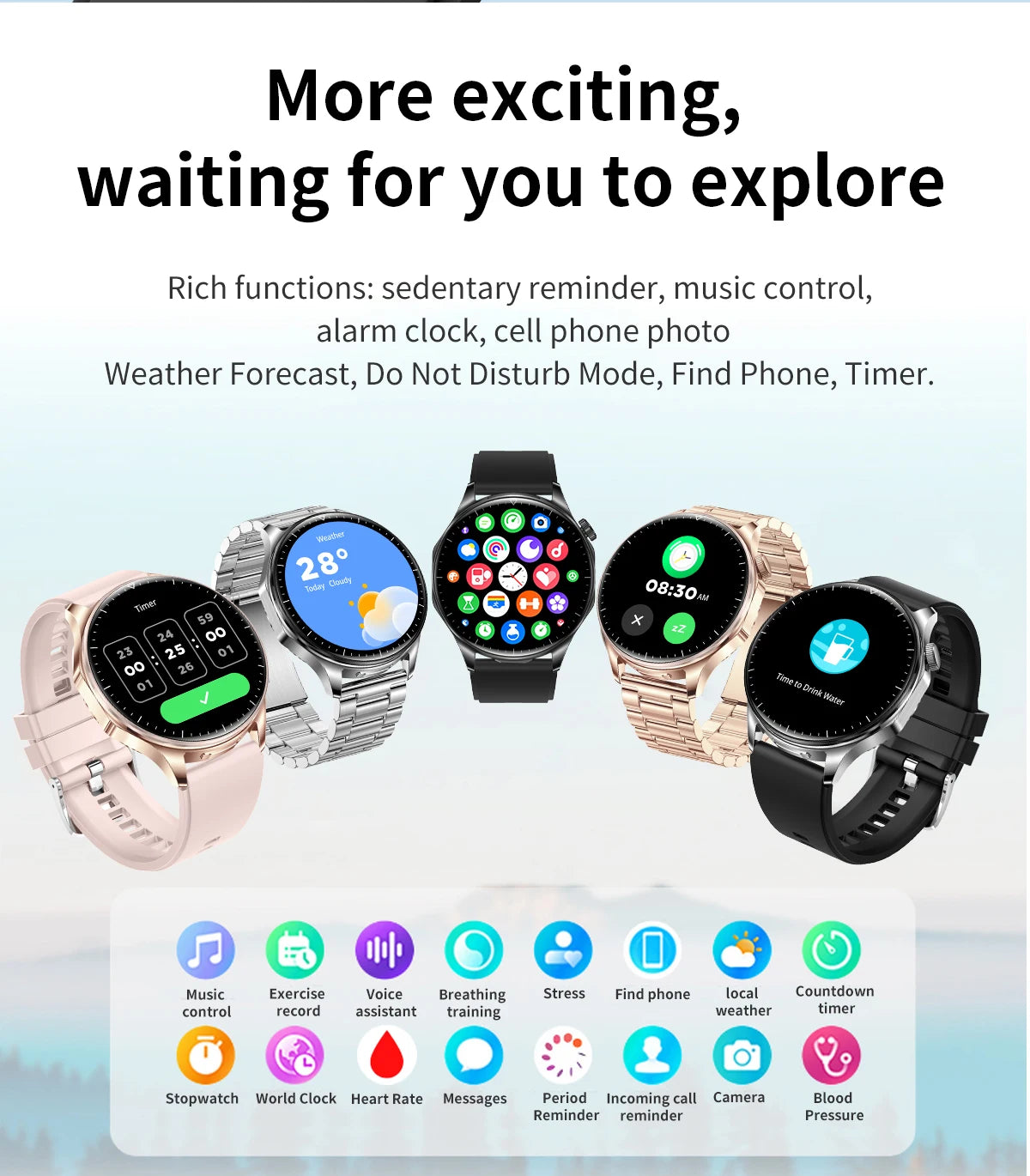2-in-1 Smart Watch & Wireless Earbuds – Fitness Tracker with Bluetooth Music