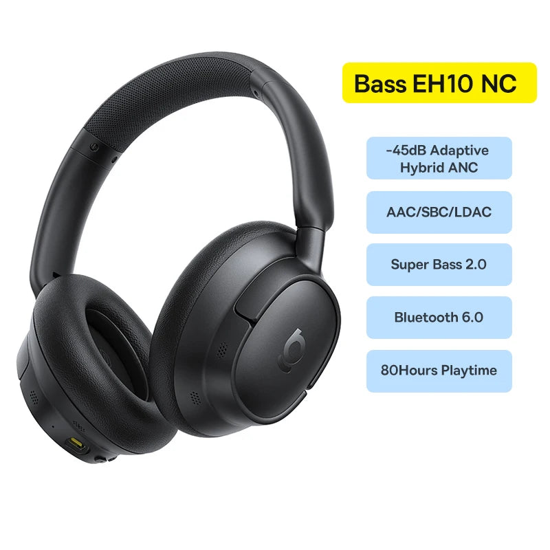 Wireless Headphones Bluetooth 6.0 Noise Canceling