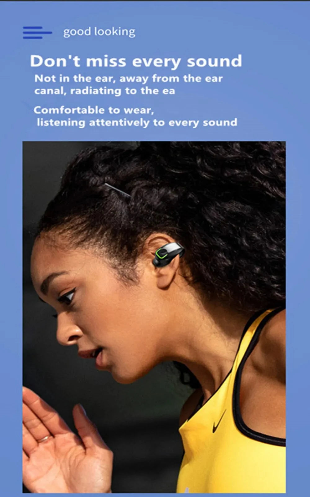 BT  Earphone Clip On Monaural Inear Motion Stereo Bone Conduction Gd28  Wireless Earphone Mini Monaural Tws