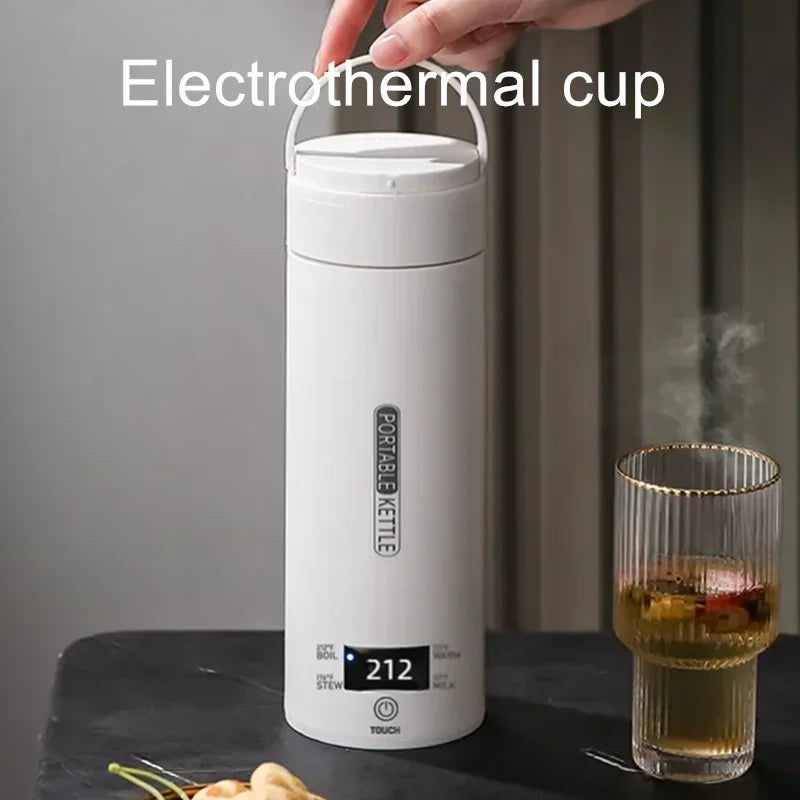 Electric Kettles Portable Tea Coffee Kettle Travel Boil Water Thermal Cup Anti-Scald Water Bottle