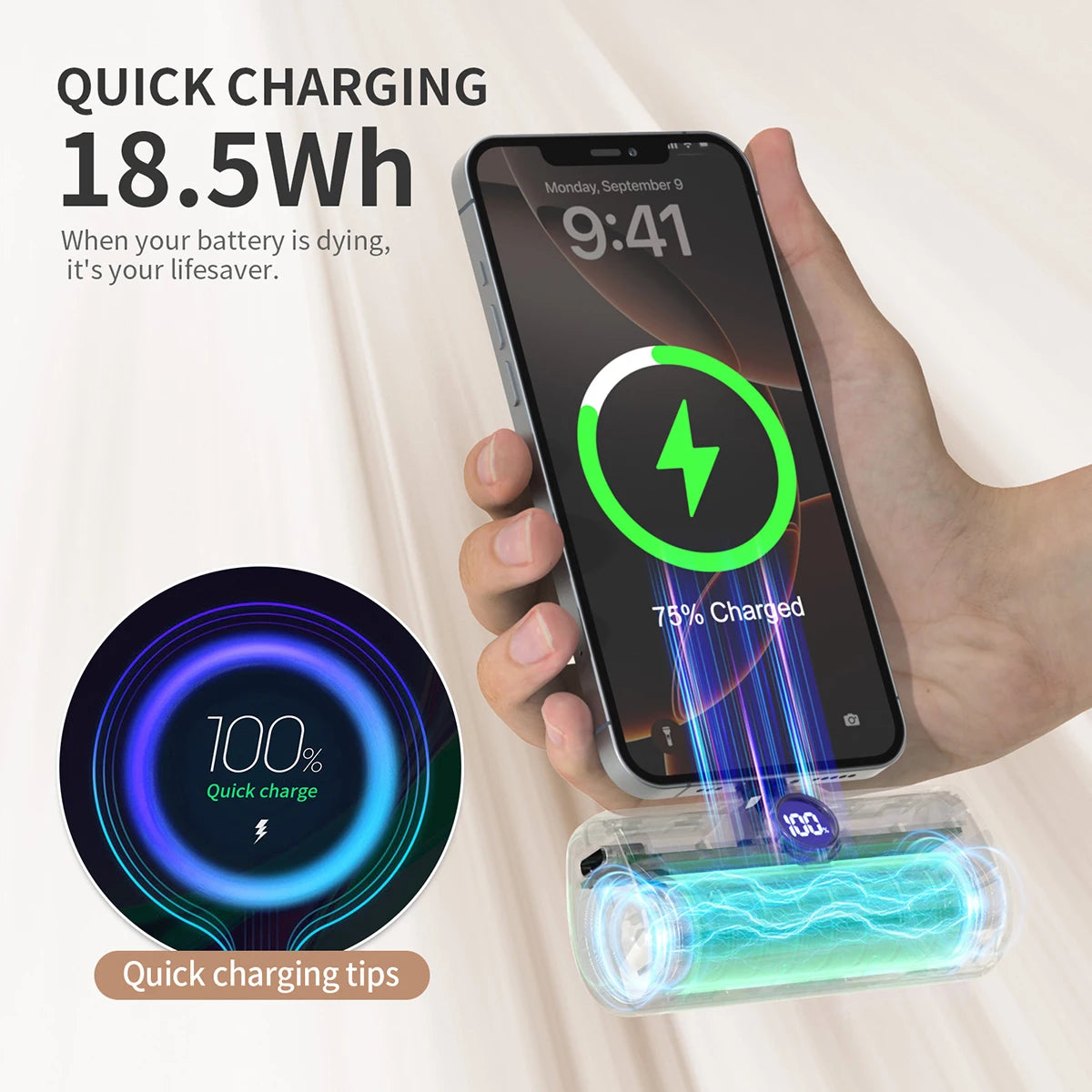 Fast Charging Power Bank Portable Charger .External Battery