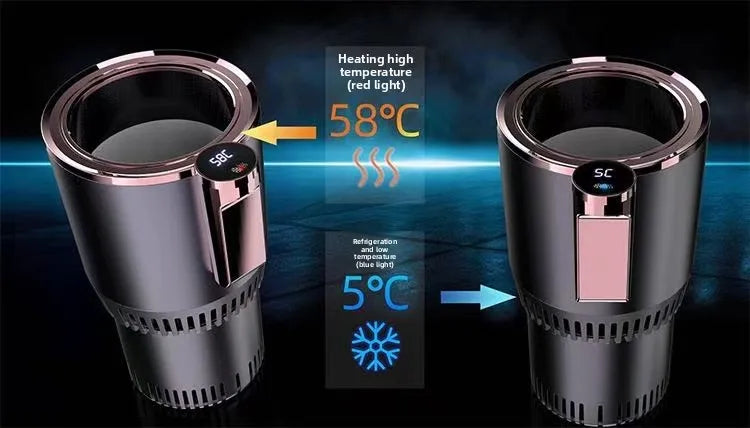Portable Smart Cooling and Heating Cup with Temperature Display 2-in-1 Cup