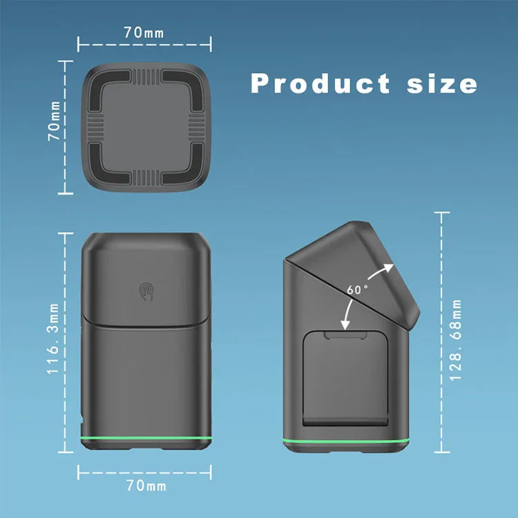 Newest Universal Magnetic Charging Stand 30W Cube Rotational 3 in 1 Touch Auto Rotation Wireless Charger With Light