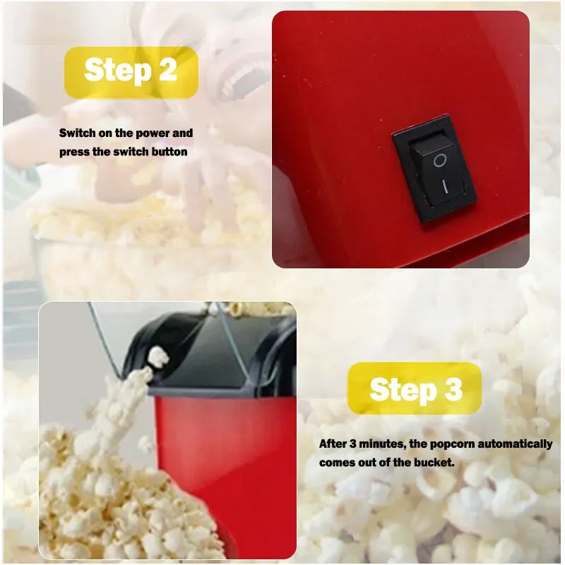 Fully Automatic Popcorn Machine For Home Kitchen Popcorn Makers Mini Popcorn Electric Household Appliance Machine
