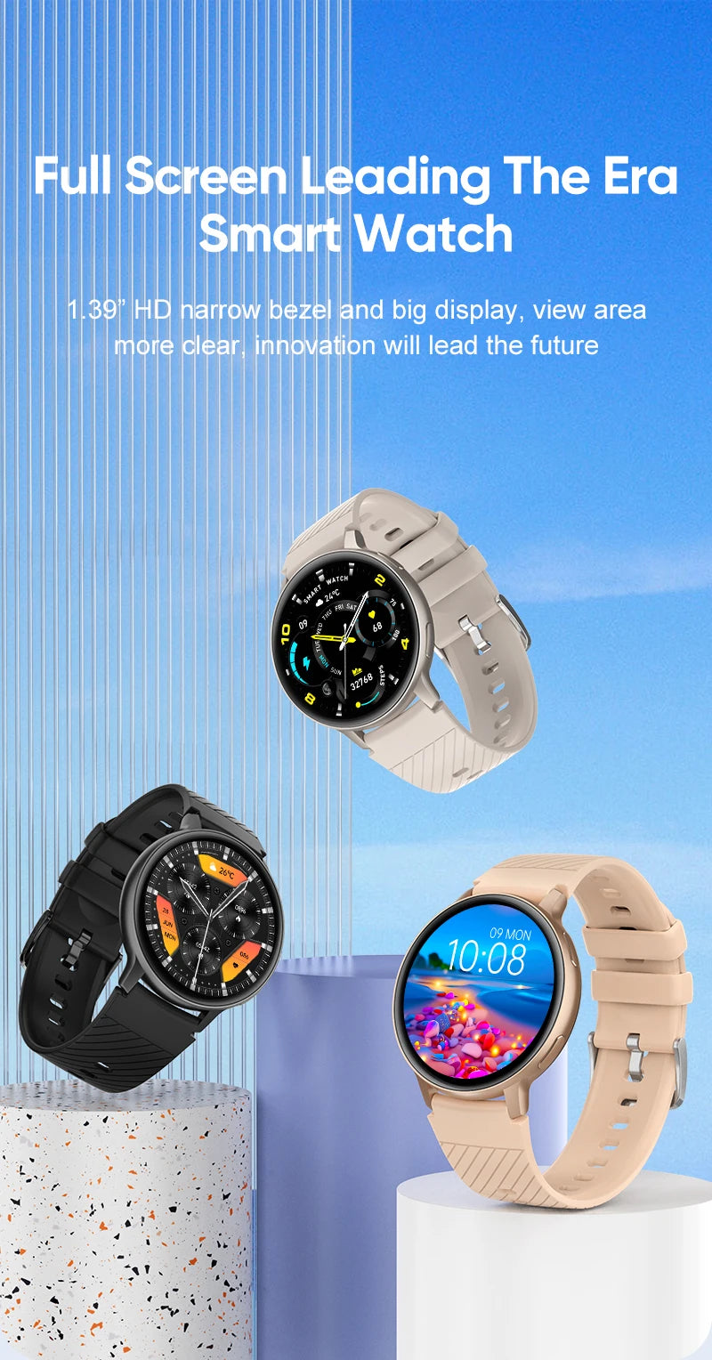 Smart Watch Women Fashion Watches Custom Dial Sport Fitness Health Tracker Smartwatch for Android IOS 2026