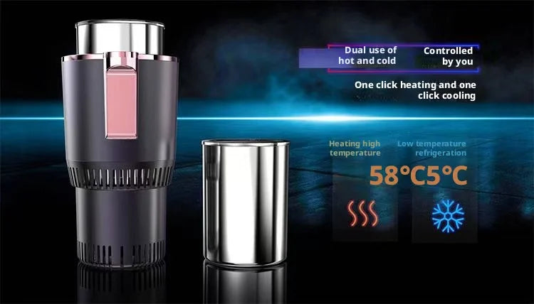 Portable Smart Cooling and Heating Cup with Temperature Display 2-in-1 Cup
