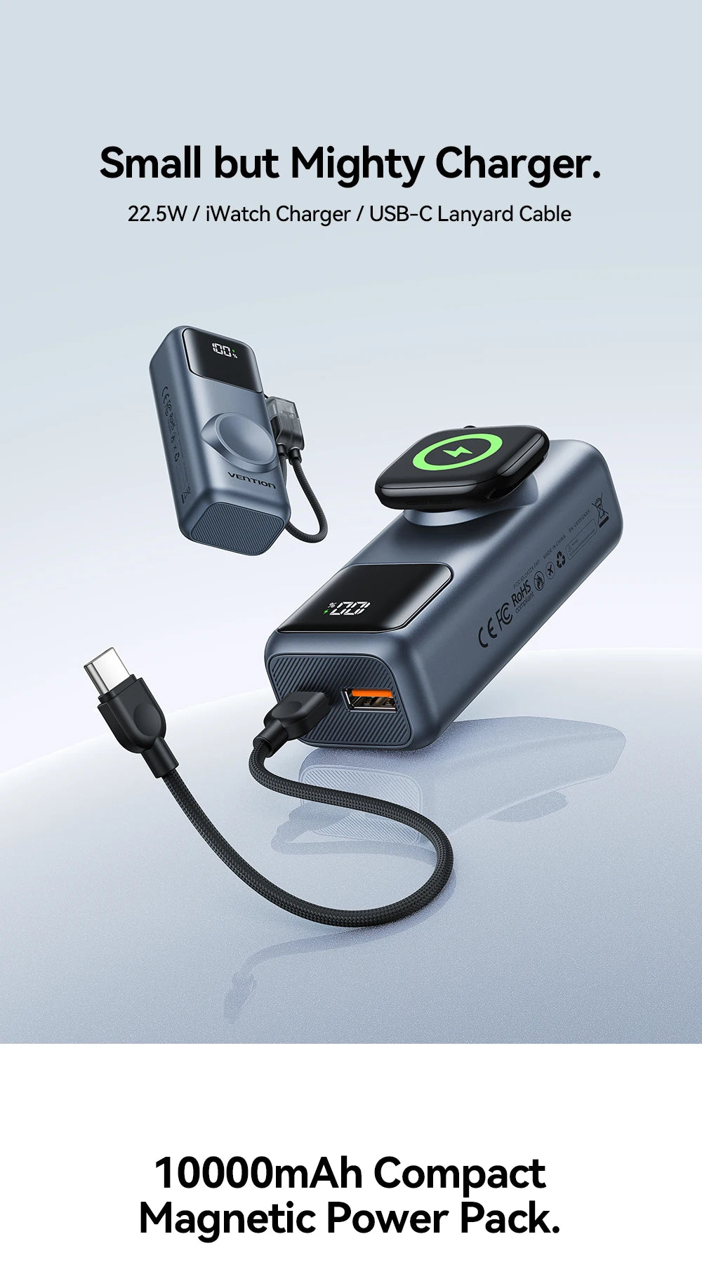 10000mAh Mini Power Bank 22.5W Fast Charging