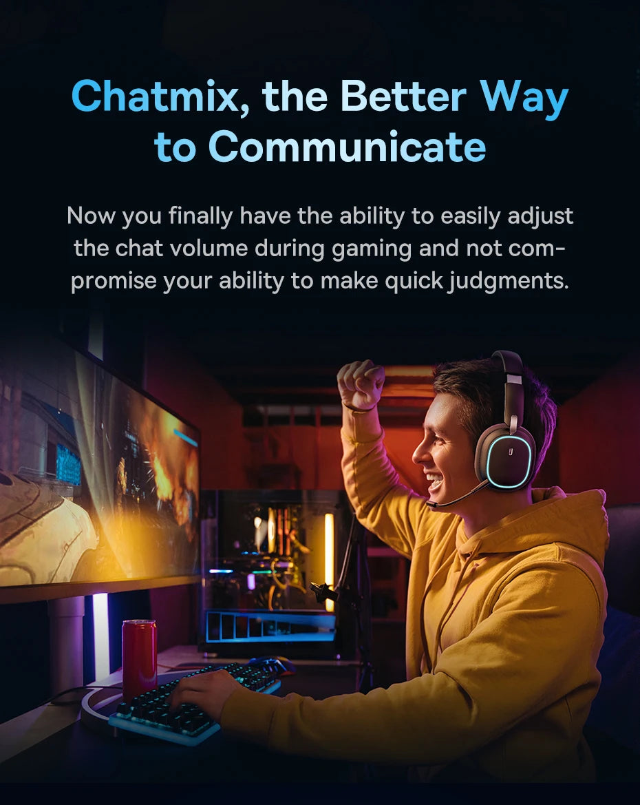 Gaming Wireless Headphone with Mic Over-Ear