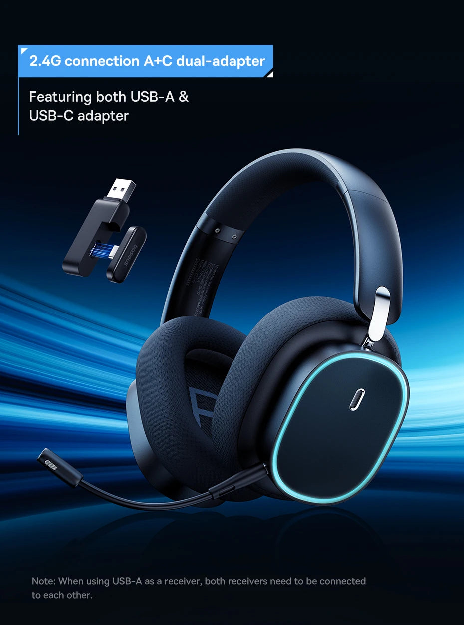 Gaming Wireless Headphone with Mic Over-Ear