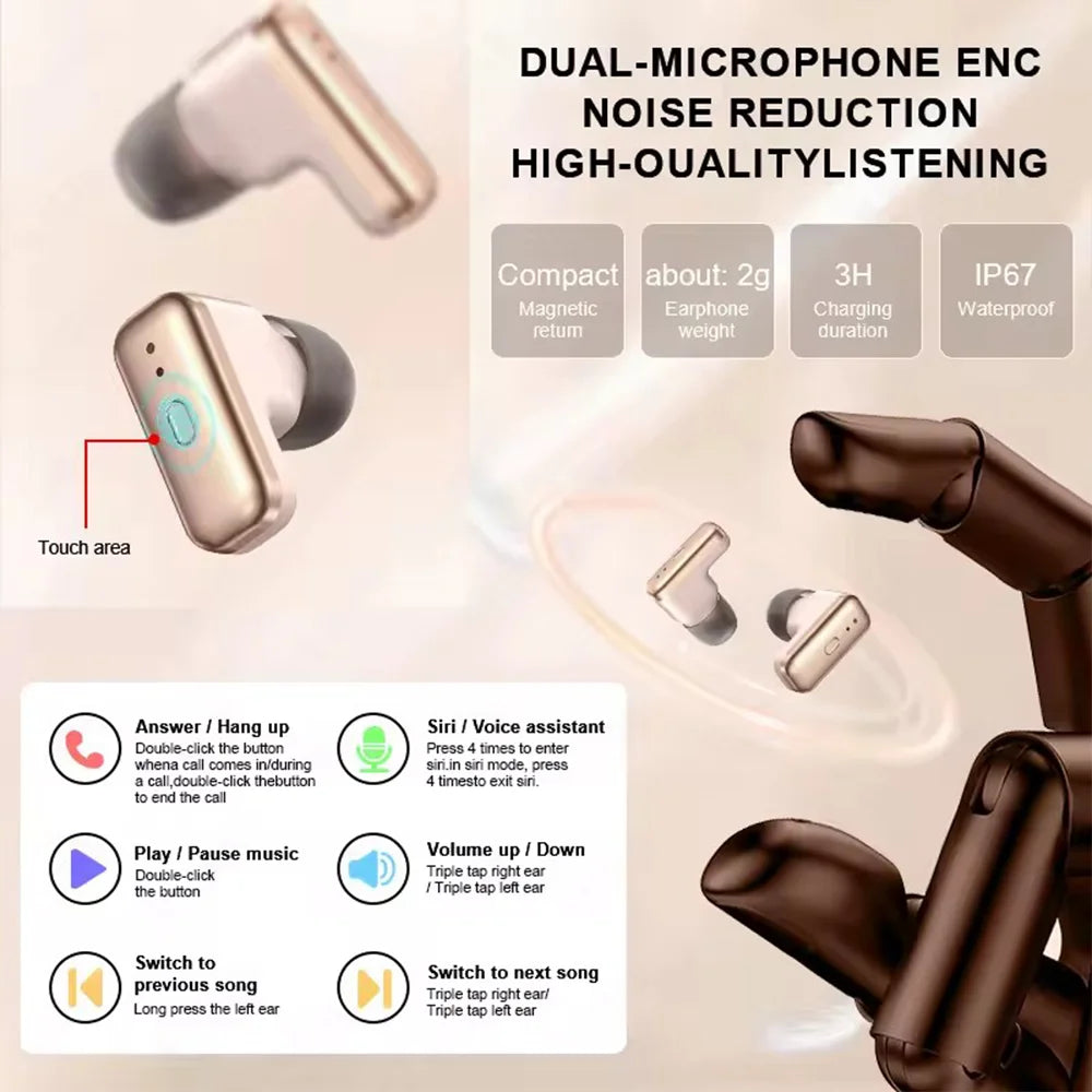 2-in-1 Smart Watch & Wireless Earbuds – Fitness Tracker with Bluetooth Music