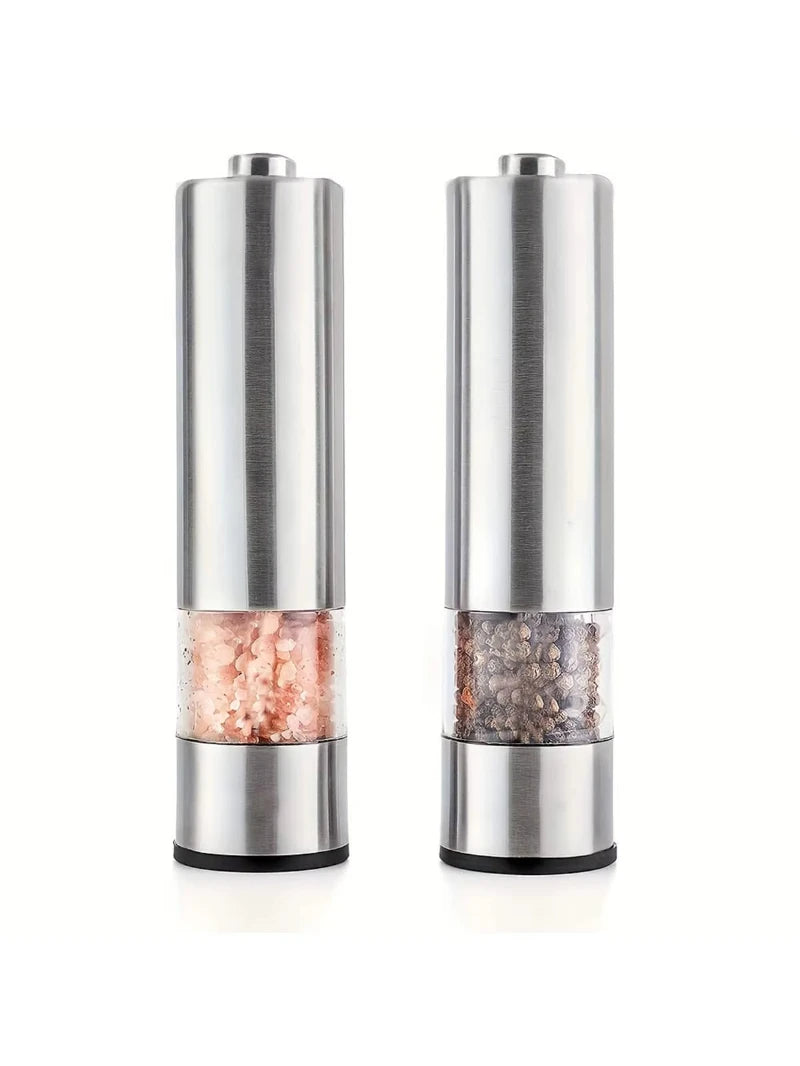Stainless Steel Electric Pepper Grinder Spices Sea Salt Kitchen Outdoor Barbecue Seasoning Coarser Adjustment Cooking Tool