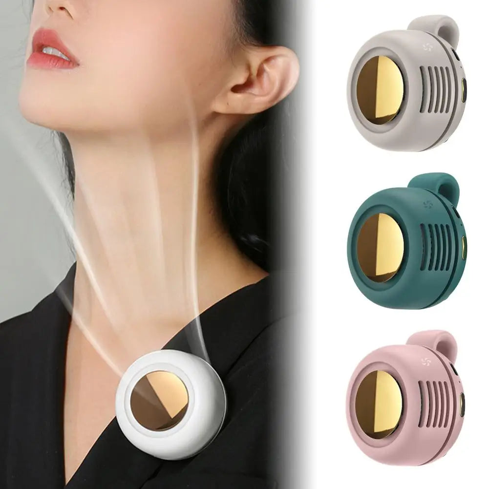 Portable Silent Mini Bladeless Electric Fan,Small fan Clip on Shirt Waist Mini Bladeless Fan Adjustable 3-Speed For Outdoor NEW