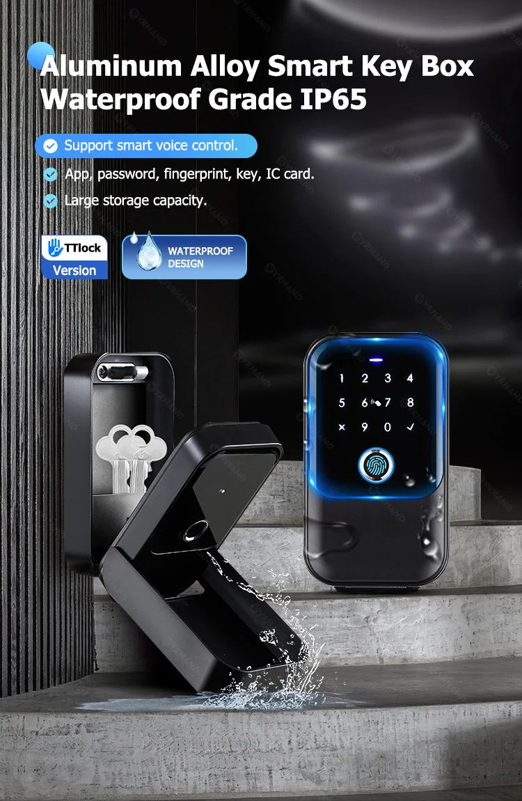 Smartkey Lock Box Home Key Wireless Smart-lock Box Electronic Key Box App Digital Code Bluetooth Key Safe Padlock for Host
