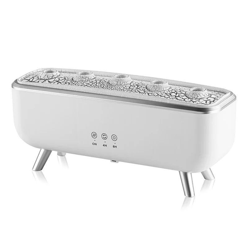 Simulated Volcanic Lava Humidifier with Color Lighting Aroma Diffuser Remote Control 5 Nozzles 2 Fog Modes Dancing Jellyfish