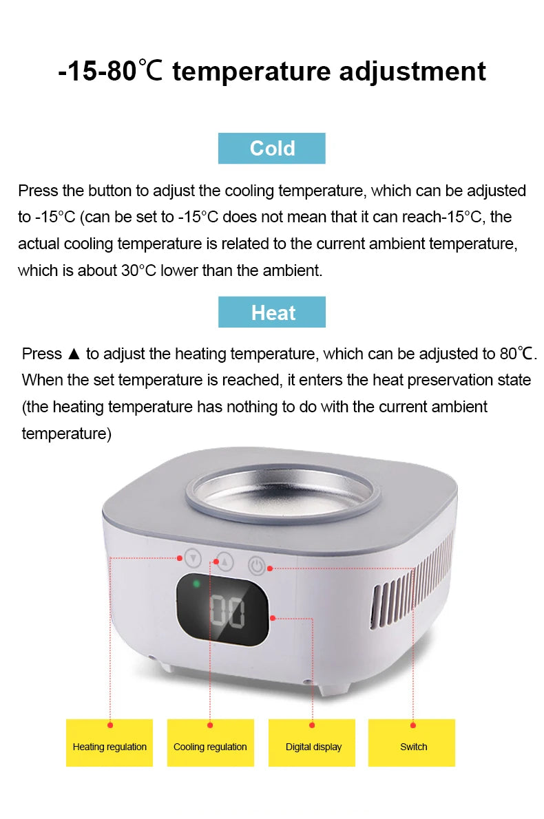 Smart Refrigerator Beverage Fast Cooler Cup Electric Bottle Can Water Soda Drinks Cooling Mug Ice  Car & Home Refrigeration Cup