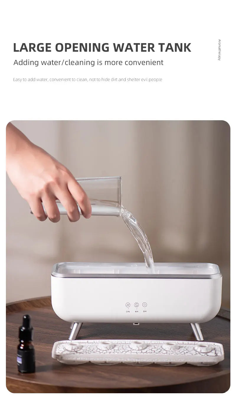 Simulated Volcanic Lava Humidifier with Color Lighting Aroma Diffuser Remote Control 5 Nozzles 2 Fog Modes Dancing Jellyfish