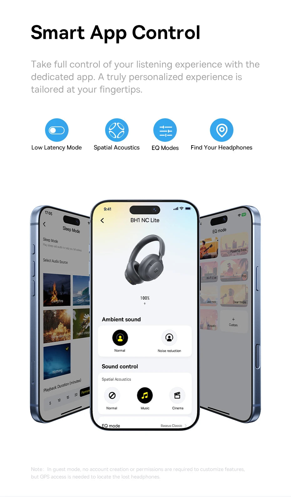 Wireless Headphones Bluetooth 6.0 Noise Canceling