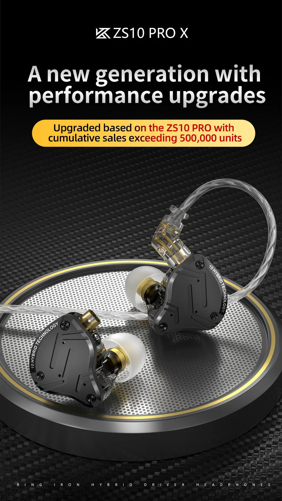 Hybrid In-ear Earphone Sport Noise Cancelling Headset PRO