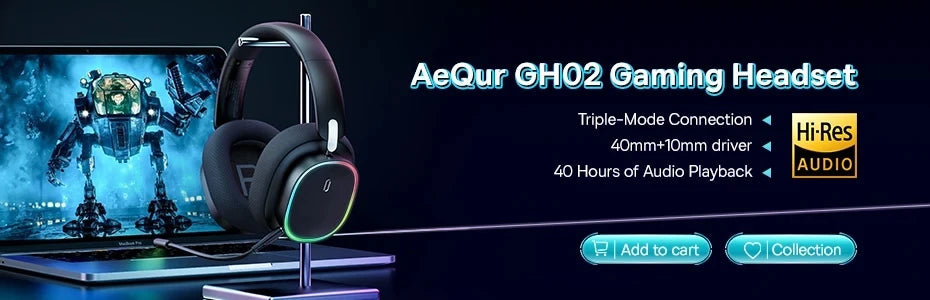 Wireless Headphones Bluetooth 6.0 Noise Canceling