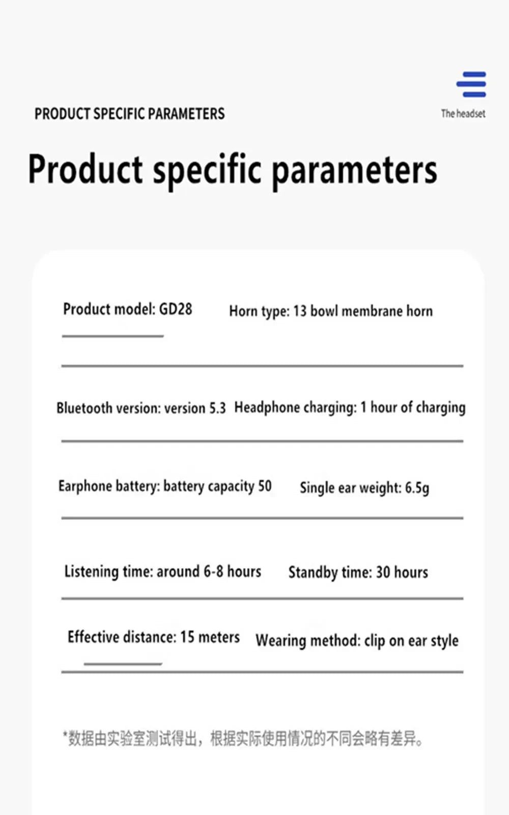 BT  Earphone Clip On Monaural Inear Motion Stereo Bone Conduction Gd28  Wireless Earphone Mini Monaural Tws