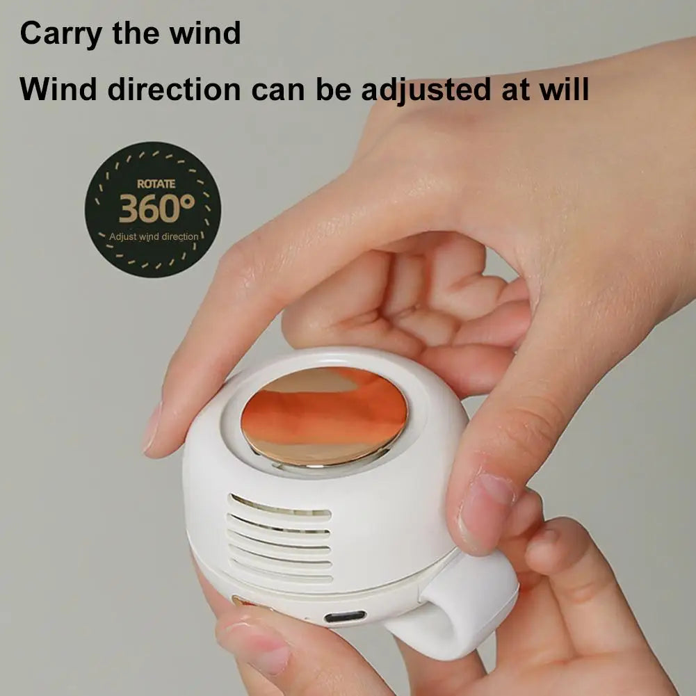 Portable Silent Mini Bladeless Electric Fan,Small fan Clip on Shirt Waist Mini Bladeless Fan Adjustable 3-Speed For Outdoor NEW