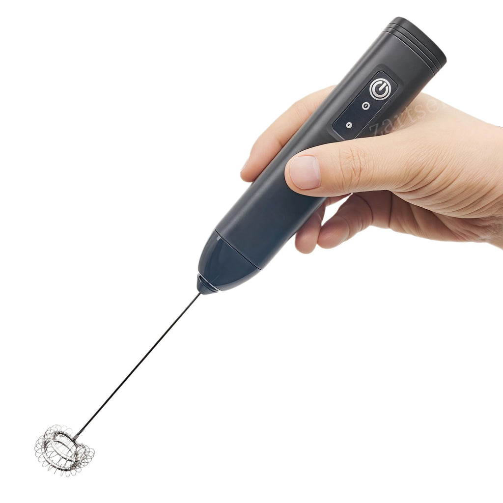 Wireless Milk Frother Electric Handheld Blender Stainless Steel Mini Coffee Maker Whisk Mixer For Coffee Cappuccino Cream