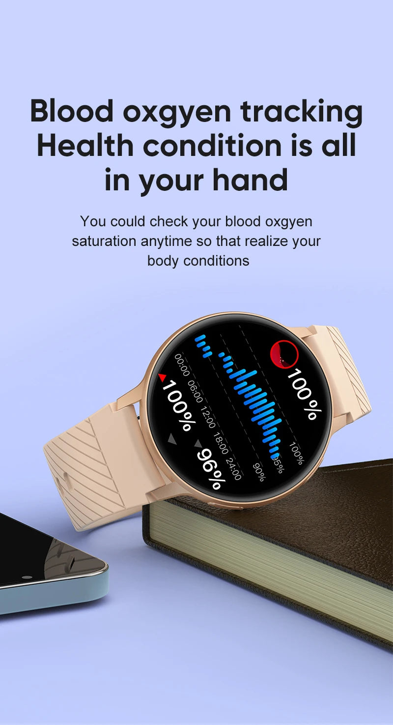 Smart Watch Women Fashion Watches Custom Dial Sport Fitness Health Tracker Smartwatch for Android IOS 2026