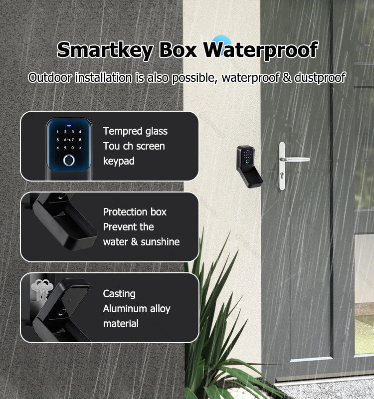 Smartkey Lock Box Home Key Wireless Smart-lock Box Electronic Key Box App Digital Code Bluetooth Key Safe Padlock for Host