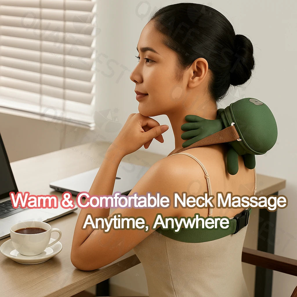 Bionic Finger Neck Shoulder Massager Wireless Neck Cervical Trapezius Kneading Massage Shawl Brushless Motor Neck massager
