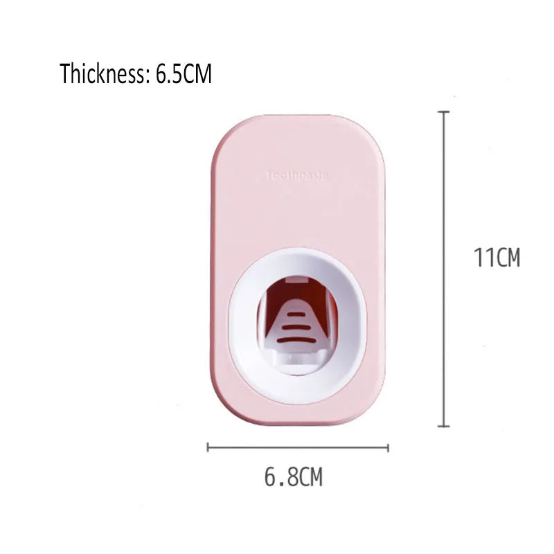 Automatic Toothpaste Dispenser Toothpaste Tooth Dust-proof Toothbrush Holder Wall Mount Stand Bathroom Accessories Set