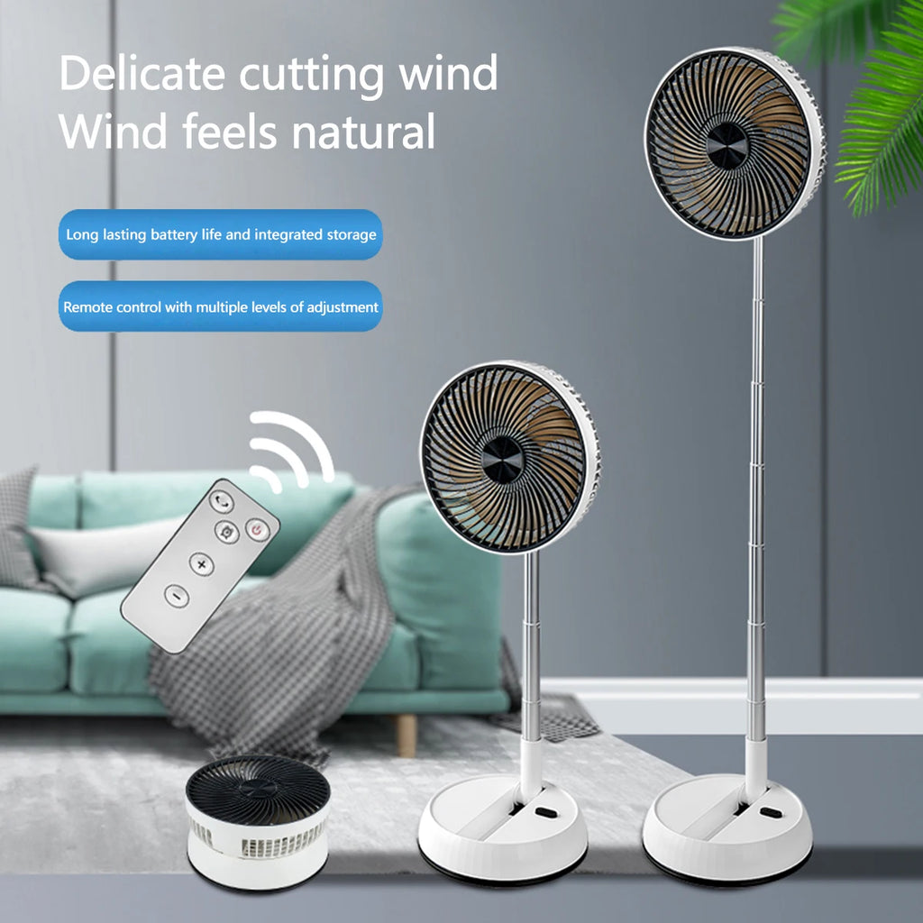 Portable Oscillating Standing Fan with Remote Controller Foldable