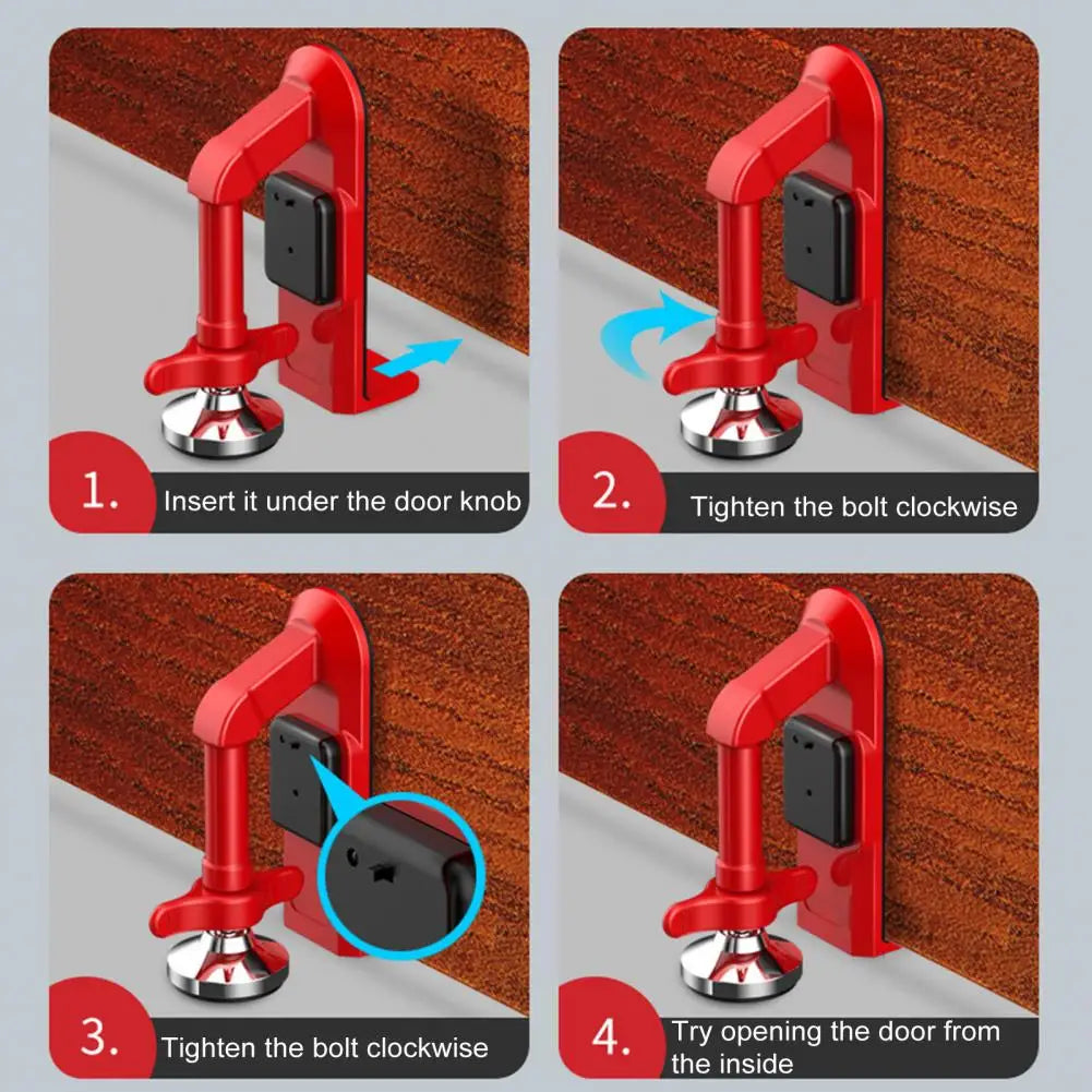 Portable Alarm Door Stopper Alloy Apartment Hotel Travel Security Door Lock Anti-Theft Door Lockdown Security Device