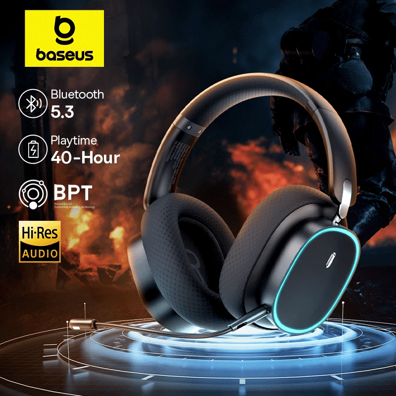 Gaming Wireless Headphone with Mic Over-Ear