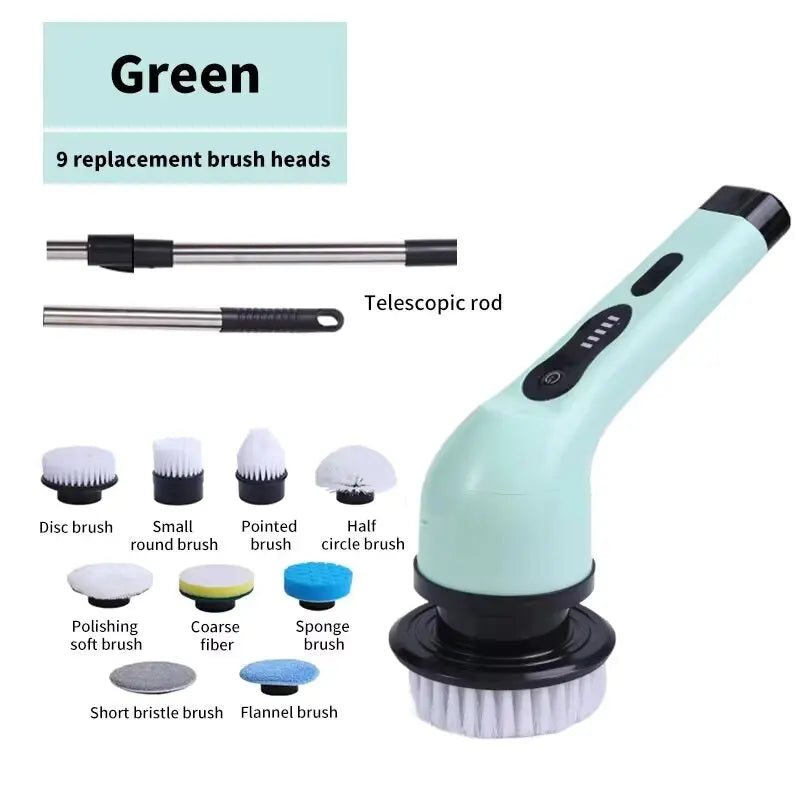 2026 Wireless Electric Cleaning Brush Multipurpose Rotating Cleaner for Bathroom Kitchen Windows Car Auto Household Dishwasher
