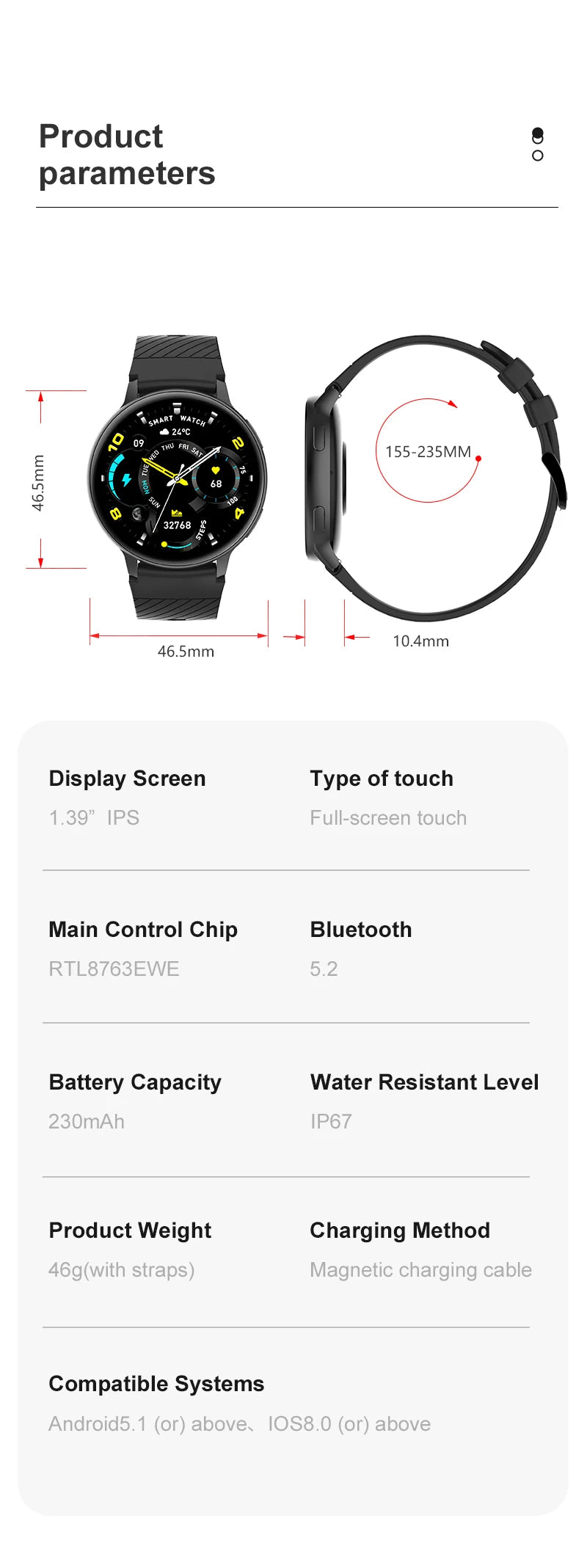 Smart Watch Women Fashion Watches Custom Dial Sport Fitness Health Tracker Smartwatch for Android IOS 2026