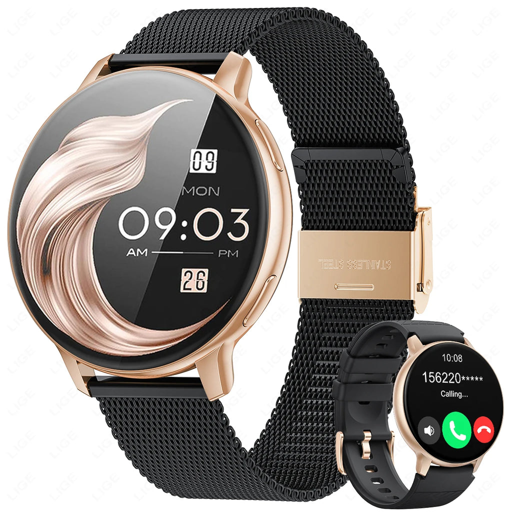 Smart Watch Women Fashion Watches Custom Dial Sport Fitness Health Tracker Smartwatch for Android IOS 2026