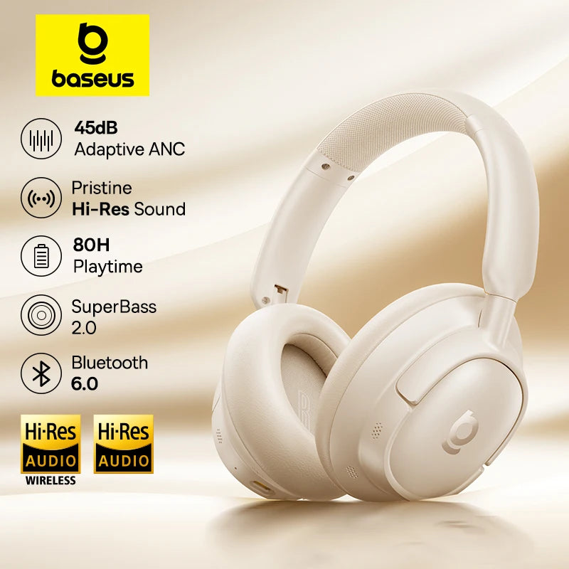 Wireless Headphones Bluetooth 6.0 Noise Canceling