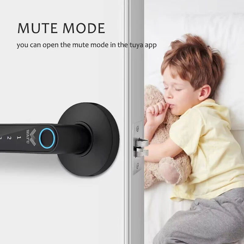 Phantom Password Fingerprint  Smart Management APP Handle  Door Lock for Home Office Hotel Multiple Unlocks way