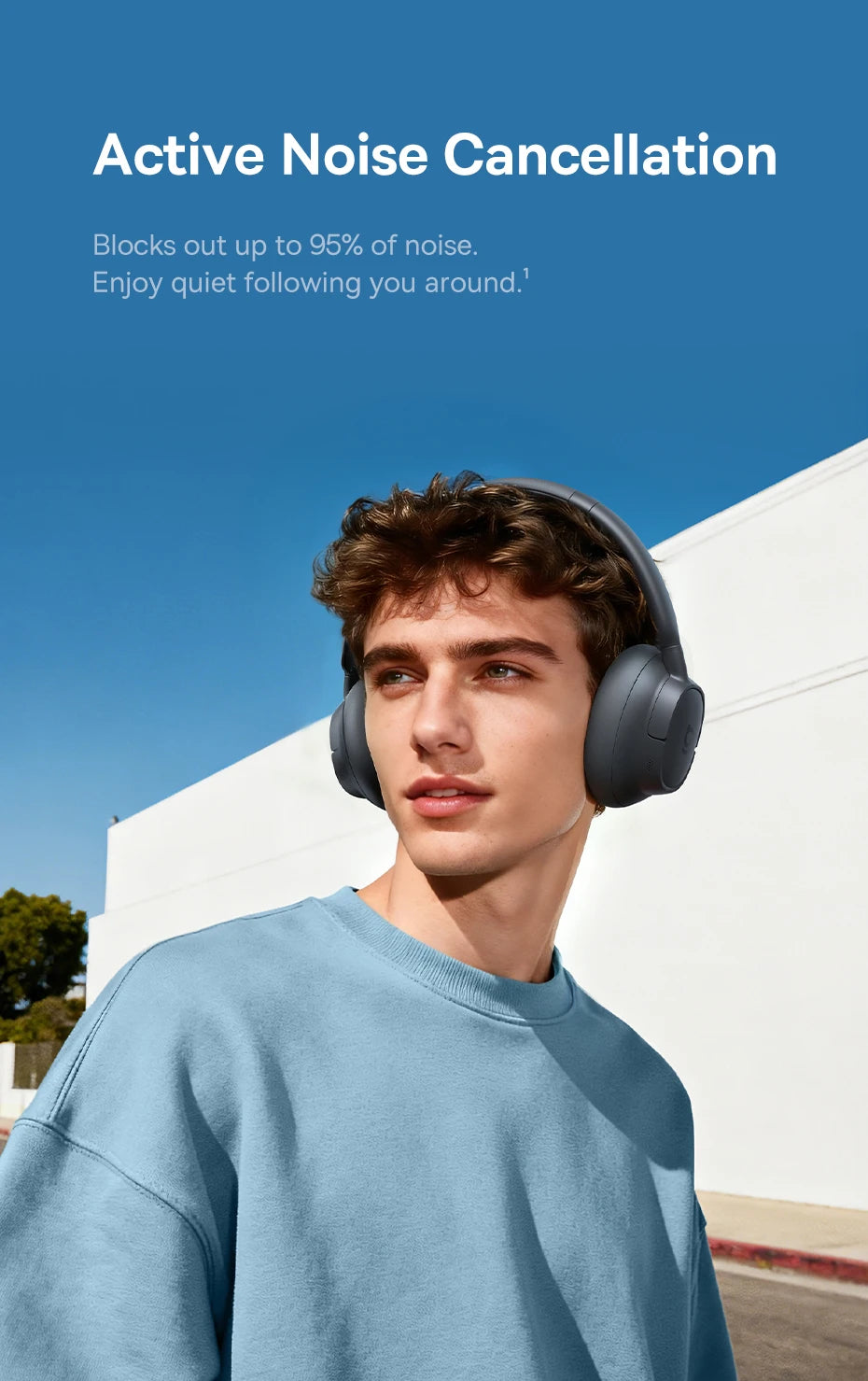 Wireless Headphones Bluetooth 6.0 Noise Canceling